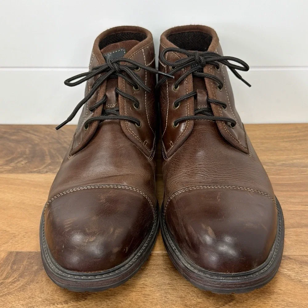 Florsheim Shoe Company Chukka Academia Boots Brown Leather Men's 12M 15174-221